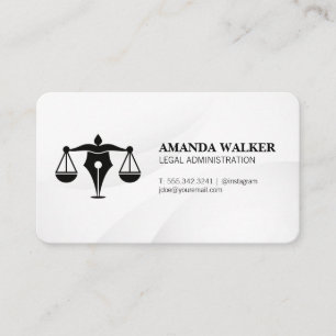Carte De Visite Échelles de justice des stylo   Contrats juridique