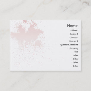 Carte De Visite Éclaboussure rose - potelée