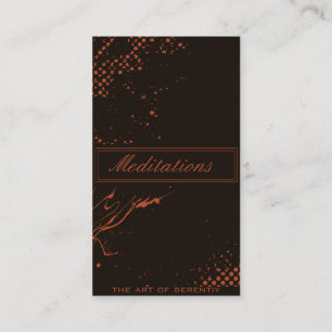 Carte De Visite Éclaboussures tramées oranges de peinture