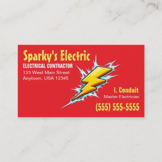 Carte De Visite Éclair | Électricien / Entrepreneur