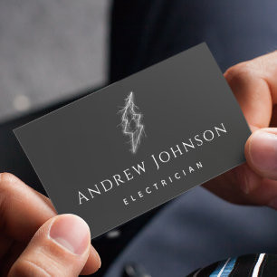 Carte De Visite Éclair tendance Électrique Lumière Électricien Élé