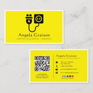 Carte De Visite Éclairage, Câblage, Électricien Professionnel