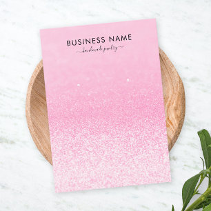 Carte De Visite Éclairage rose Parties scintillant à l'oreille
