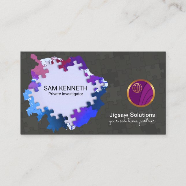 Carte De Visite Éclat d'investigateur privé de lumière de (Devant)