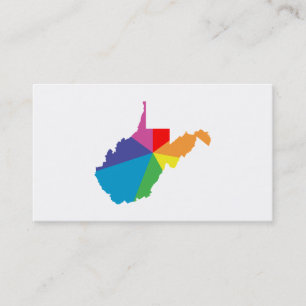 Carte De Visite éclatement de la couleur virginie ouest