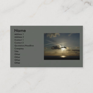 Carte De Visite Éclatement du coucher du soleil blanc