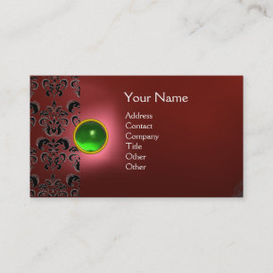 CARTE DE VISITE ECLIPSE DAMASK GEM MONOGRAS