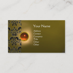 CARTE DE VISITE ECLIPSE DAMASK GEM MONOGRAS