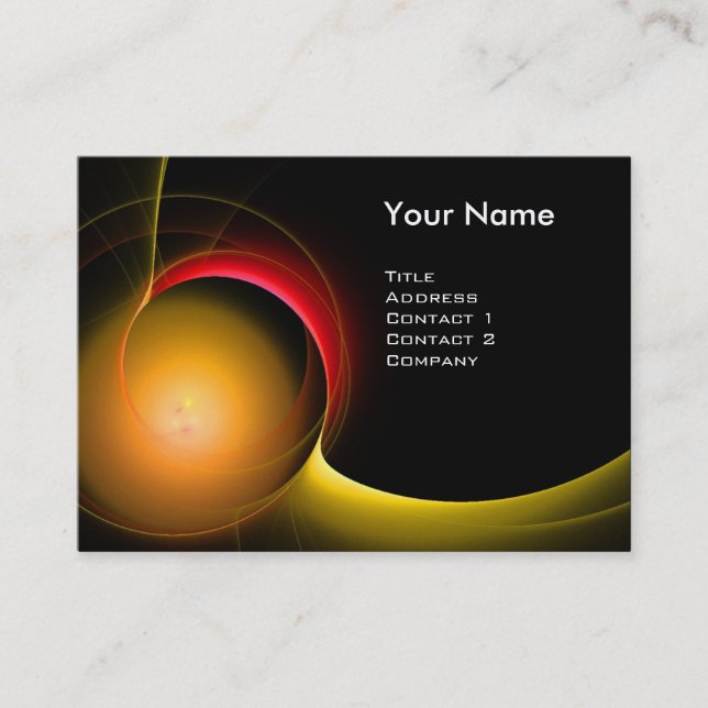 Carte De Visite ÉCLIPSE MONOGRAM Noir jaune vibrant (Devant)