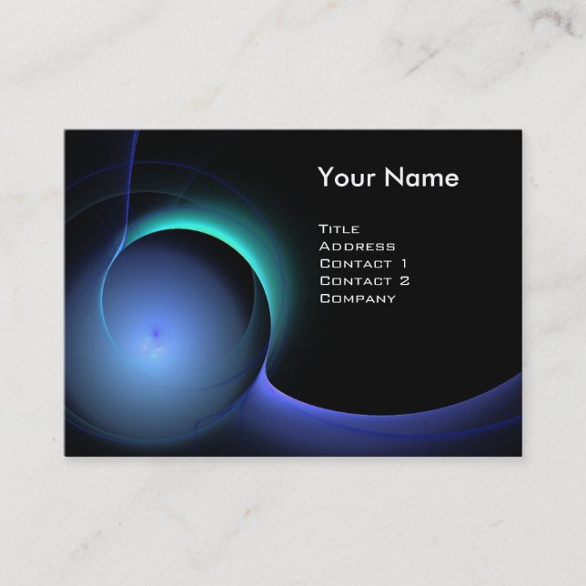 Carte De Visite ECLIPSE MONOGRAM Vibrant noir bleu (Devant)