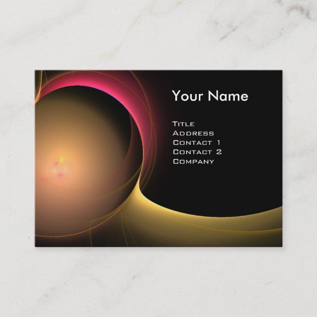 Carte De Visite ECLIPSE MONOGRAM Vibrant noir jaune (Devant)