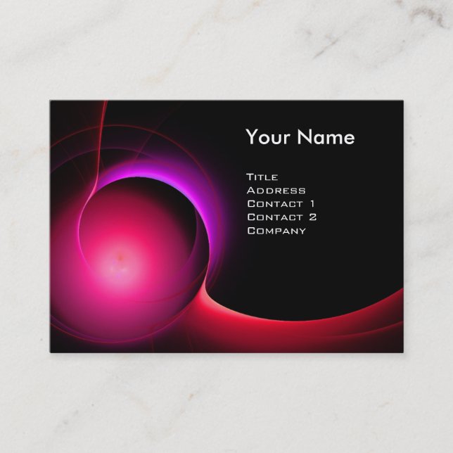 Carte De Visite ECLIPSE MONOGRAM Vibrant noir rose violet (Devant)