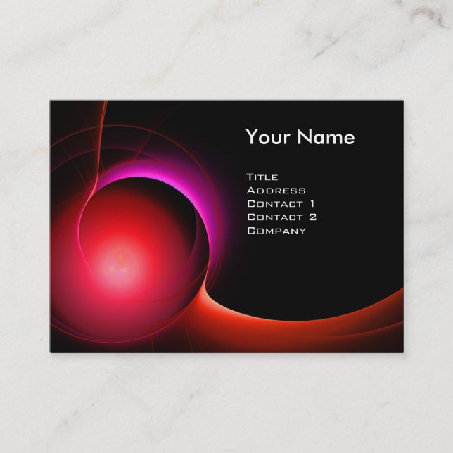 Carte De Visite ECLIPSE MONOGRAM Vibrant noir rouge (Devant)