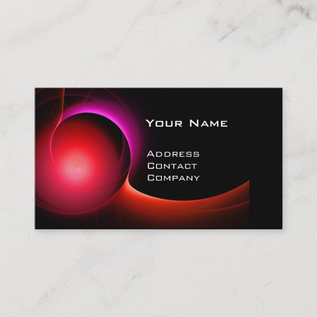 Carte De Visite ECLIPSE MONOGRAM Vibrant noir rouge (Devant)