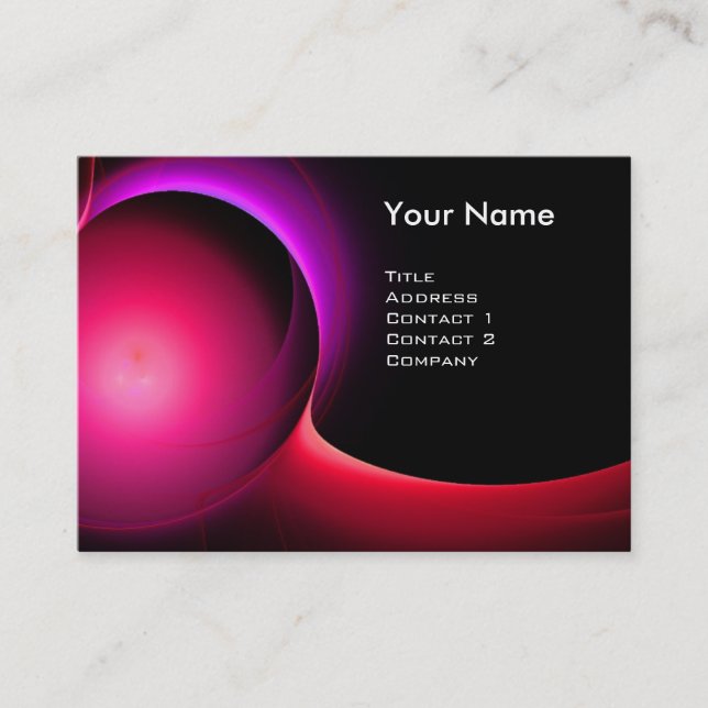 Carte De Visite ECLIPSE MONOGRAM Vibrant rose noire (Devant)