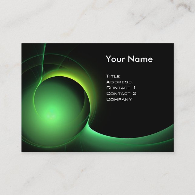 Carte De Visite ECLIPSE MONOGRAM Vibrant vert noir (Devant)
