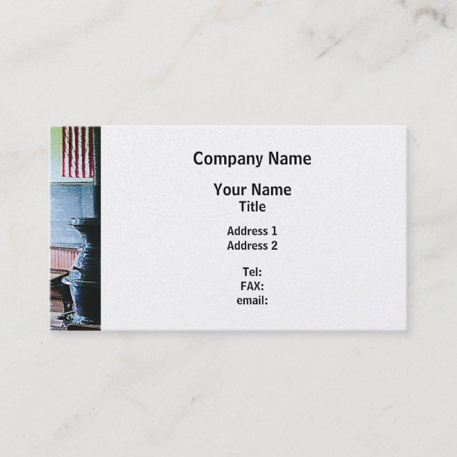 Carte De Visite École à une pièce - Finition Platine (Devant)
