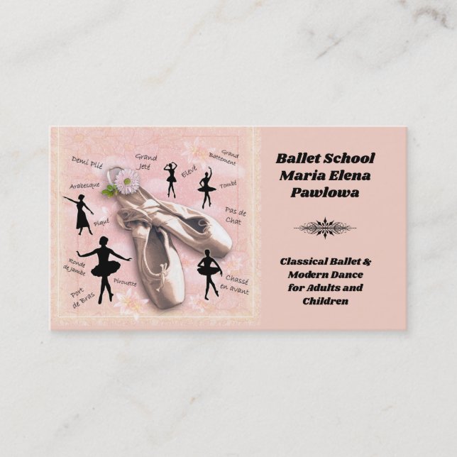 Carte De Visite École de ballet (Devant)