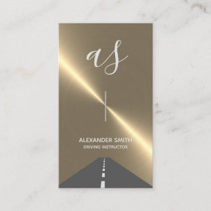 Carte De Visite École de conduite moderne Gold Faux