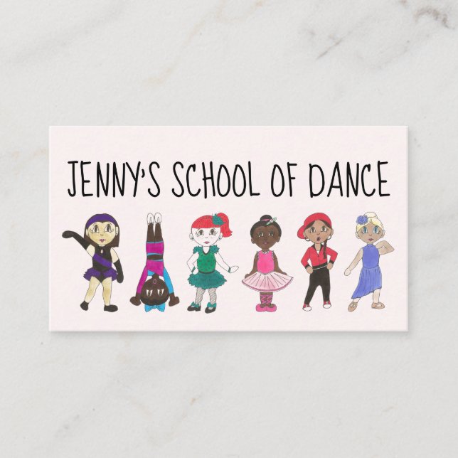 Carte De Visite École de danse Studio Ballet Tap Jazz Acro (Devant)