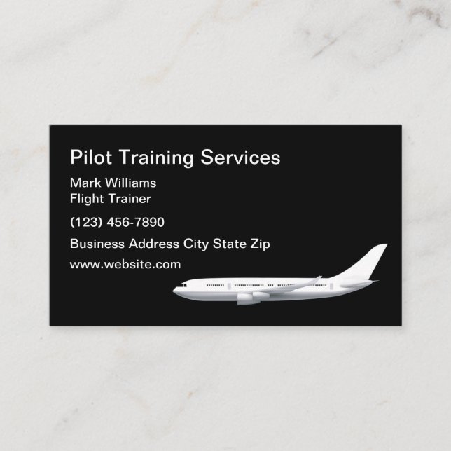 Carte De Visite École de formation de pilote de vol  (Devant)