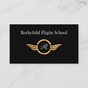 Carte De Visite École de pilotage Monogramme Classy