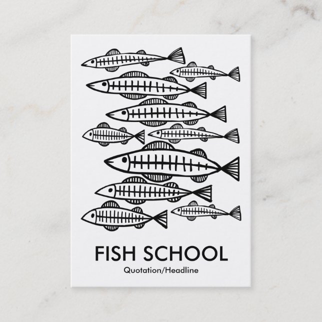 Carte De Visite École de poissons - Blanc (Devant)