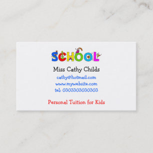 Carte De Visite École, Mlle Cathy Childs,