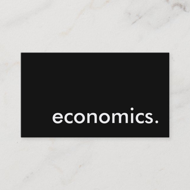 Carte De Visite économie. (Devant)