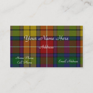 Carte de visite écossais de plaid de tartan