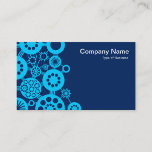 Carte De Visite Écosystème - bleu ciel sur bleu foncé 00255e