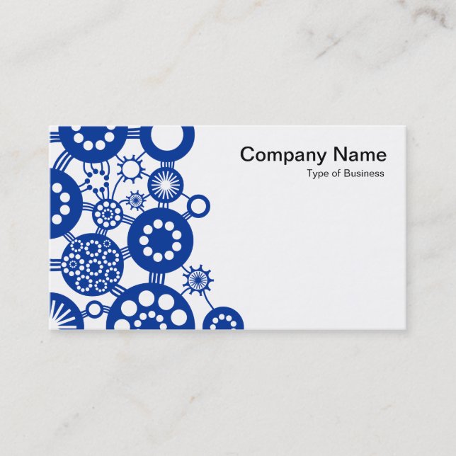 Carte De Visite Écosystème - Bleu marine en blanc (Devant)