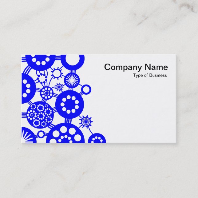 Carte De Visite Écosystème - Bleu sur blanc (Devant)