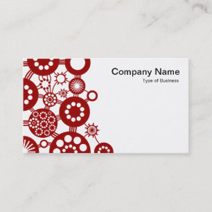 Carte De Visite Écosystème - Rouge rubis sur blanc