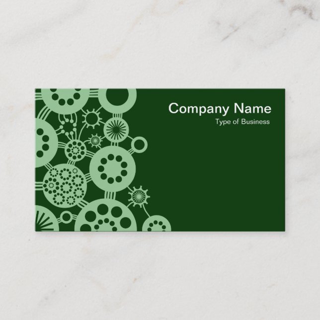 Carte De Visite Écosystème - Vert pâle sur Vert foncé 003300 (Devant)