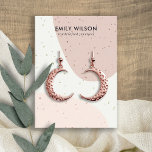 CARTE DE VISITE ÉCRAMIQUE PEACH ROSE BLUSH WAVE STUD EARRING AFFIC<br><div class="desc">Si vous avez besoin d'une personnalisation supplémentaire,  n'hésitez pas à m'envoyer un message sur yellowfebstudio@gmail.com .</div>