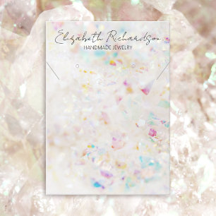 Carte De Visite Écran à bijoux élégant minimaliste en cristal de q