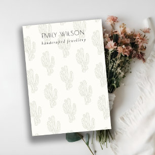 Carte De Visite Écran à bijoux vierges en feuillage vert souple