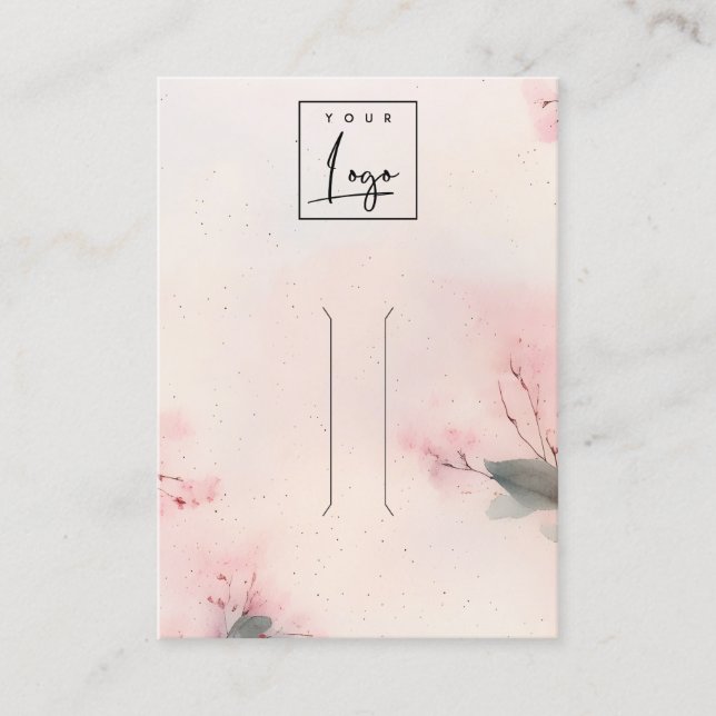 Carte De Visite Écran à cheveux couleur rose pâle pour le logo de  (Devant)