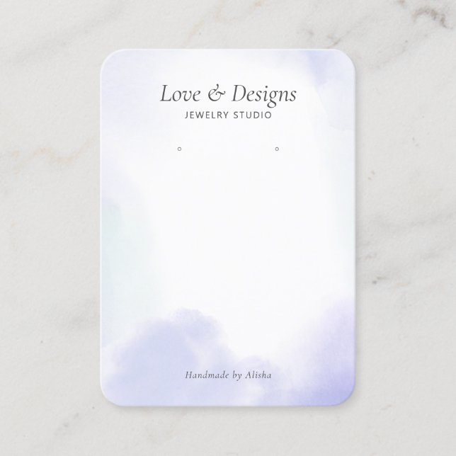 Carte De Visite Écran à lave-linge pourpre à l'aquarelle (Devant)