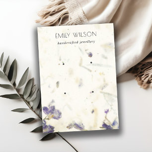 Carte De Visite Écran à oreille Floral en papier artisanal Texture