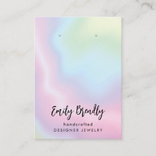 Carte De Visite Écran à oreilles tendance rose bleu vert bijoux
