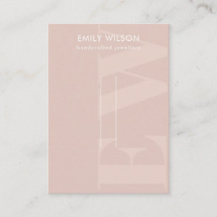 Carte De Visite Écran à poil rustique en gras monogramme 