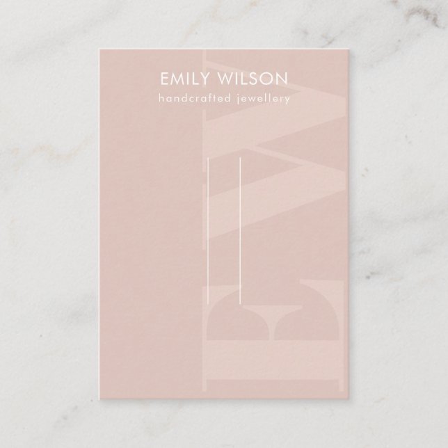 Carte De Visite Écran à poil rustique en gras monogramme  (Devant)