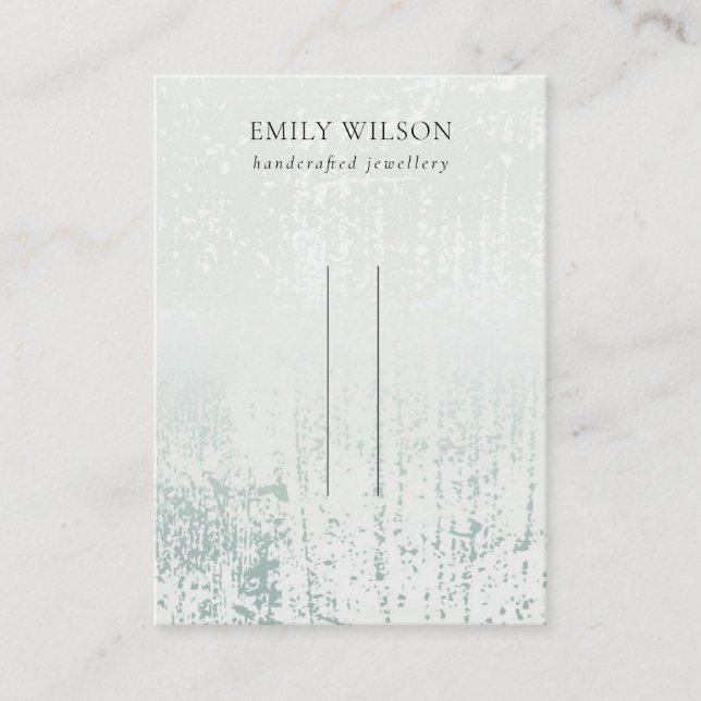 Carte De Visite Écran Abstrait à poil de pluie Sliver Aqua (Devant)