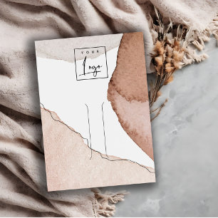 Carte De Visite Écran Abstrait du logo de l'aquarelle