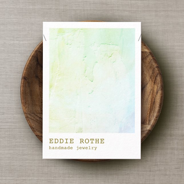 Carte De Visite Écran Abstrait Pastel Green Plaster (Créateur téléchargé)