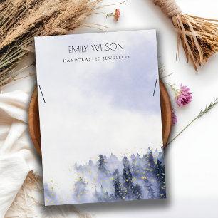 CARTE DE VISITE ÉCRAN BLEU VIOLET FOG NEIGE PAYSAGE DE NEIGE