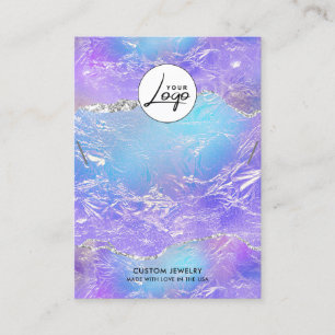 Carte De Visite Écran Bracelet de logo bleu et violet