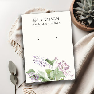 Carte De Visite Écran Chic Lilac Aquarelle Flore